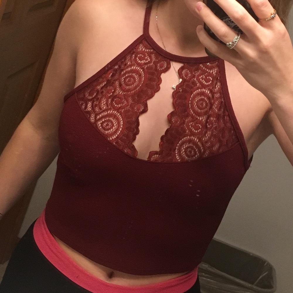 Red crop top